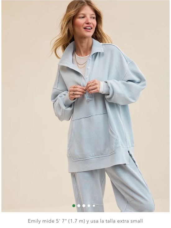 aerie Tops - Light Blue Oversized Pullover Sweatshirt